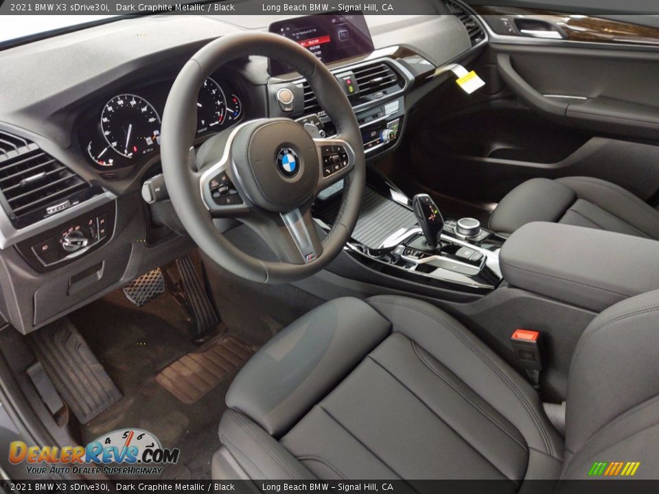 2021 BMW X3 sDrive30i Dark Graphite Metallic / Black Photo #12