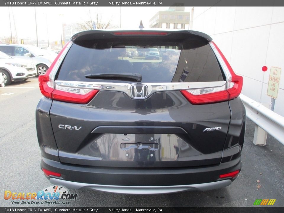 2018 Honda CR-V EX AWD Gunmetal Metallic / Gray Photo #4