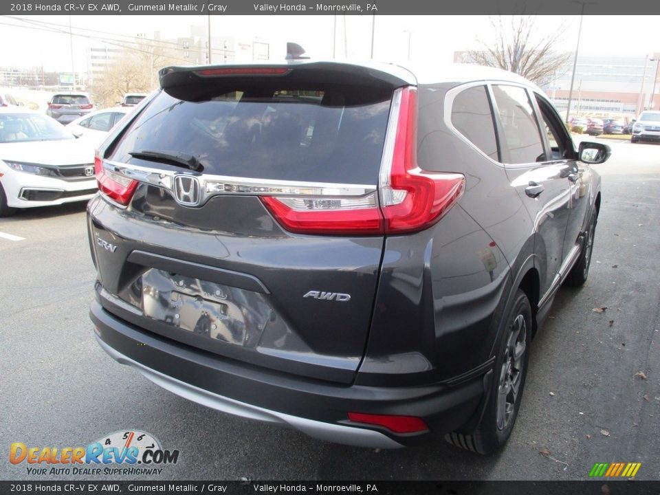 2018 Honda CR-V EX AWD Gunmetal Metallic / Gray Photo #5