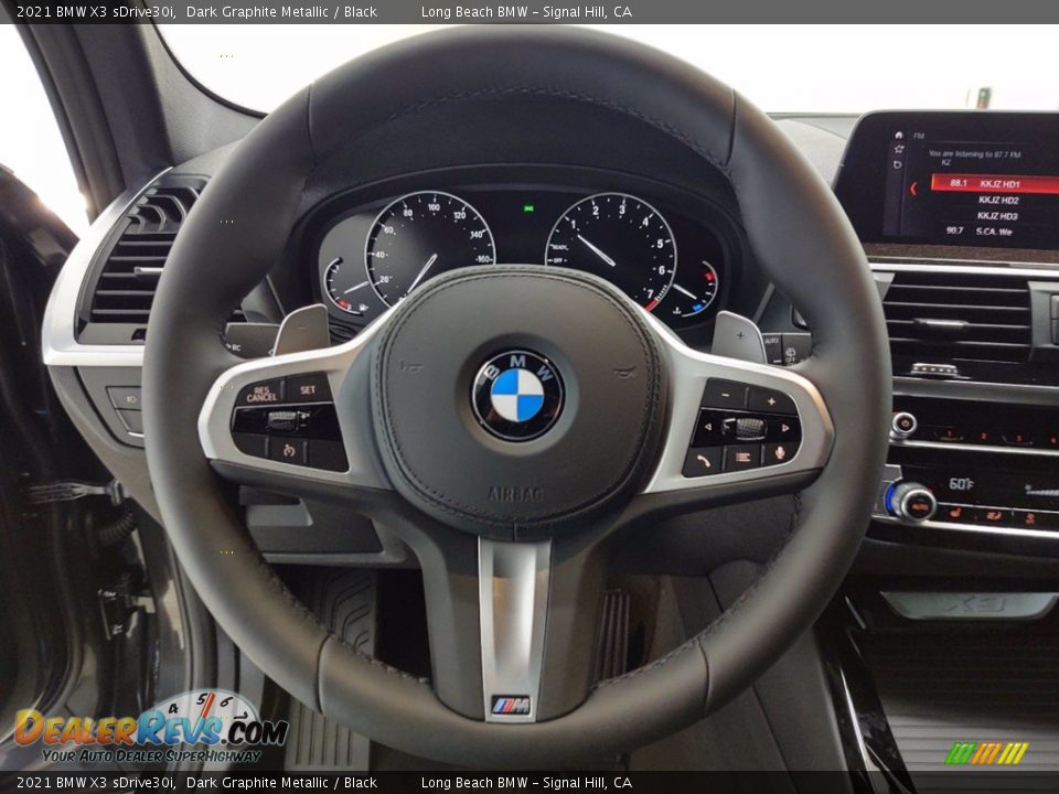 2021 BMW X3 sDrive30i Dark Graphite Metallic / Black Photo #14