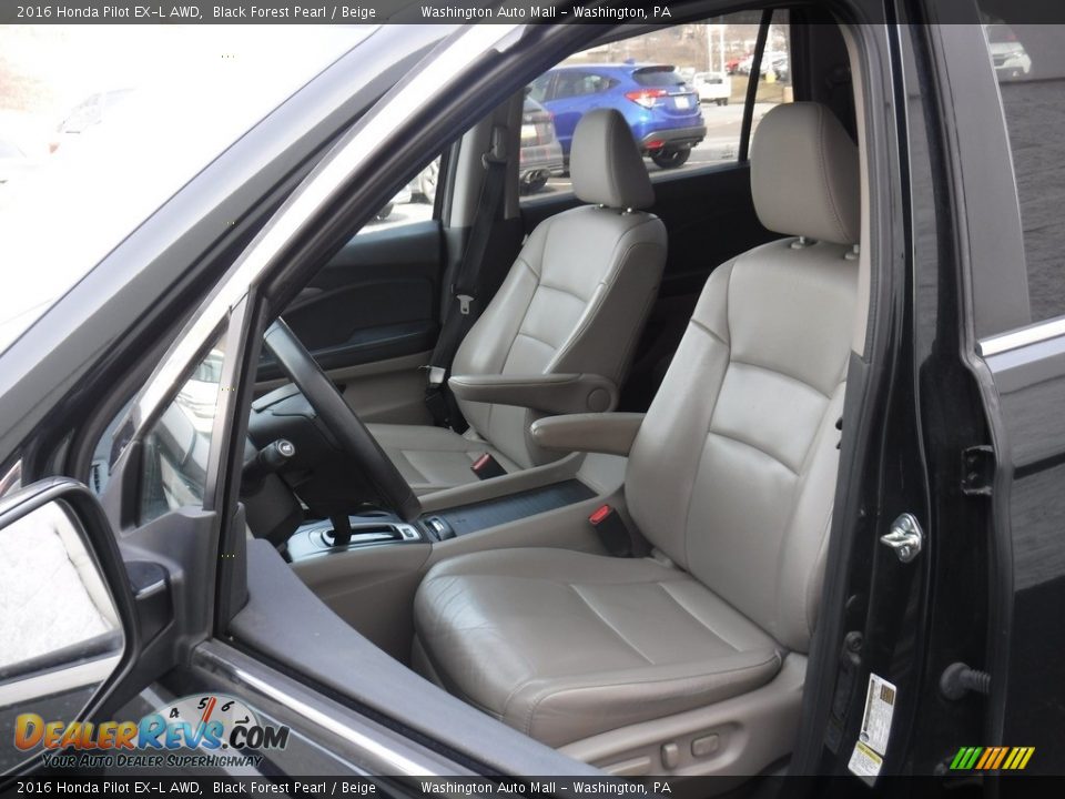 2016 Honda Pilot EX-L AWD Black Forest Pearl / Beige Photo #15