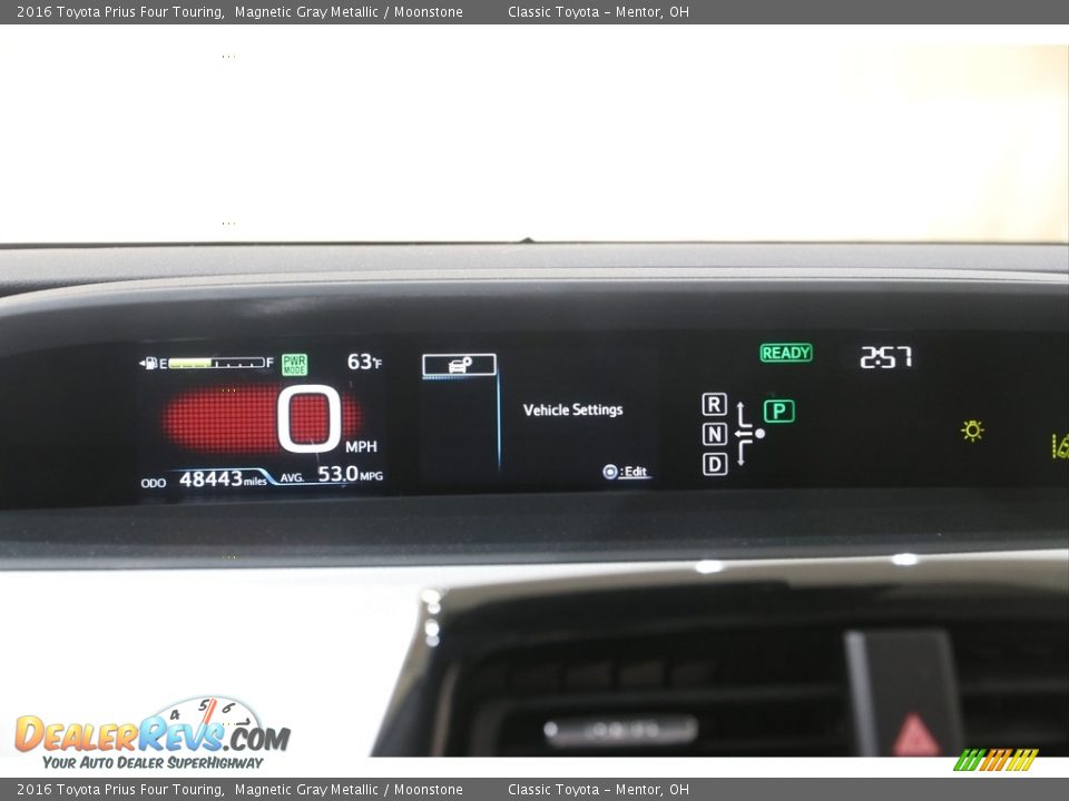 2016 Toyota Prius Four Touring Magnetic Gray Metallic / Moonstone Photo #9