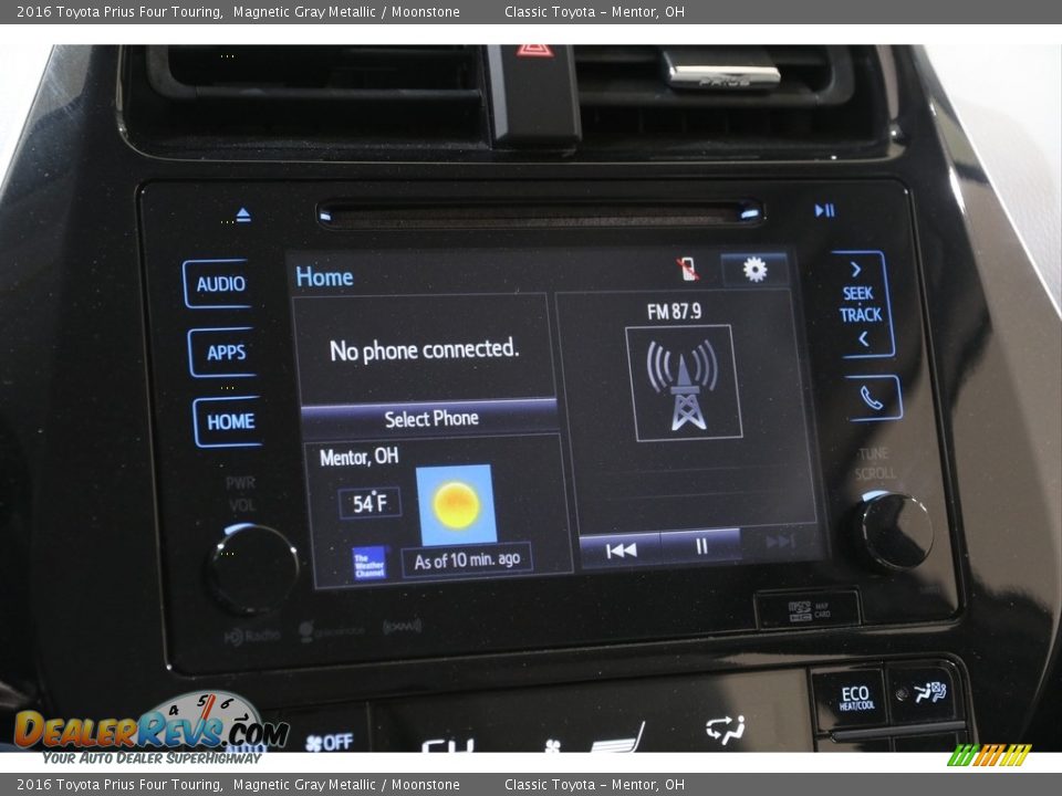 2016 Toyota Prius Four Touring Magnetic Gray Metallic / Moonstone Photo #10