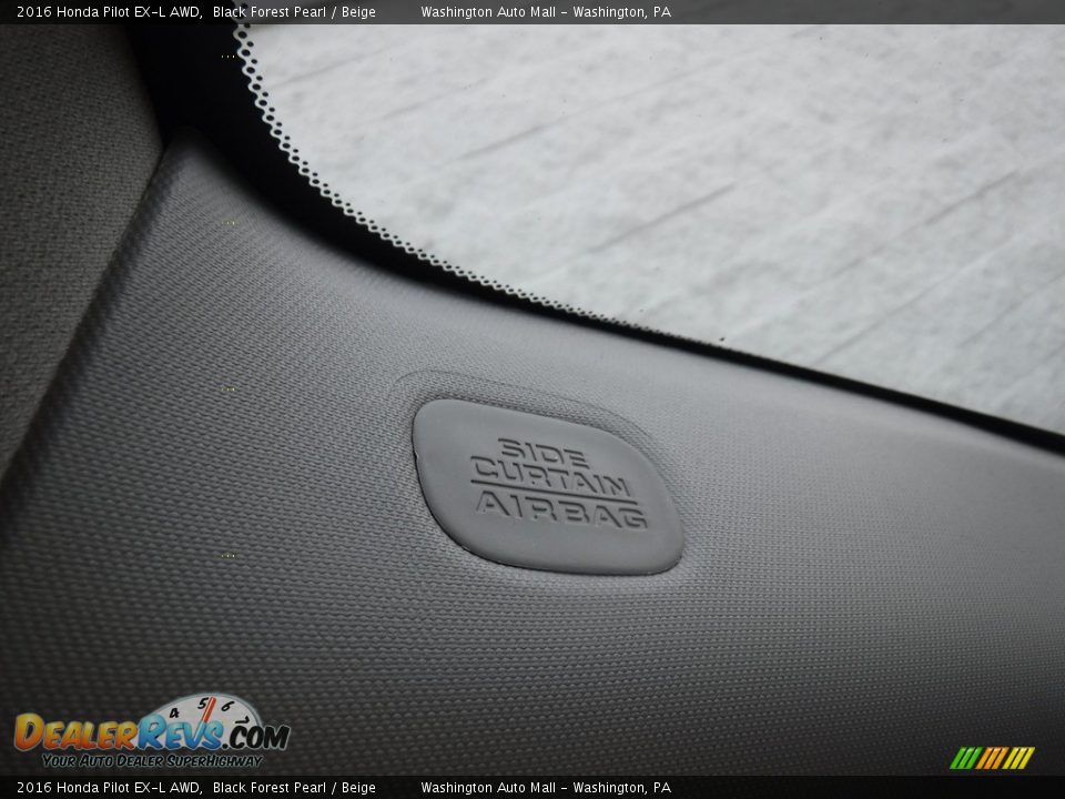 2016 Honda Pilot EX-L AWD Black Forest Pearl / Beige Photo #24