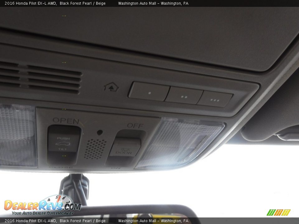 2016 Honda Pilot EX-L AWD Black Forest Pearl / Beige Photo #25