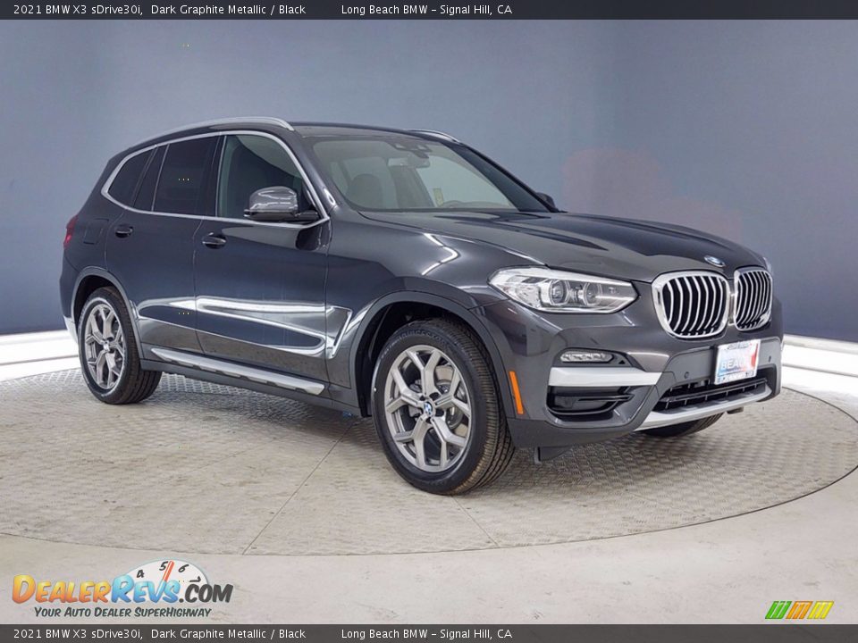 2021 BMW X3 sDrive30i Dark Graphite Metallic / Black Photo #27