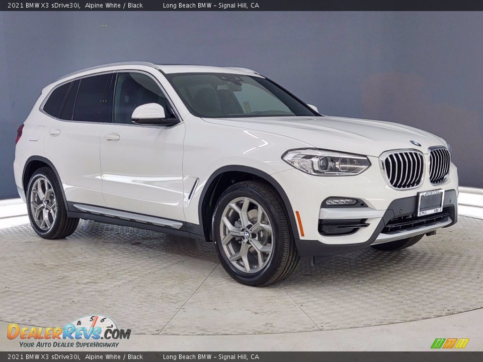 2021 BMW X3 sDrive30i Alpine White / Black Photo #1