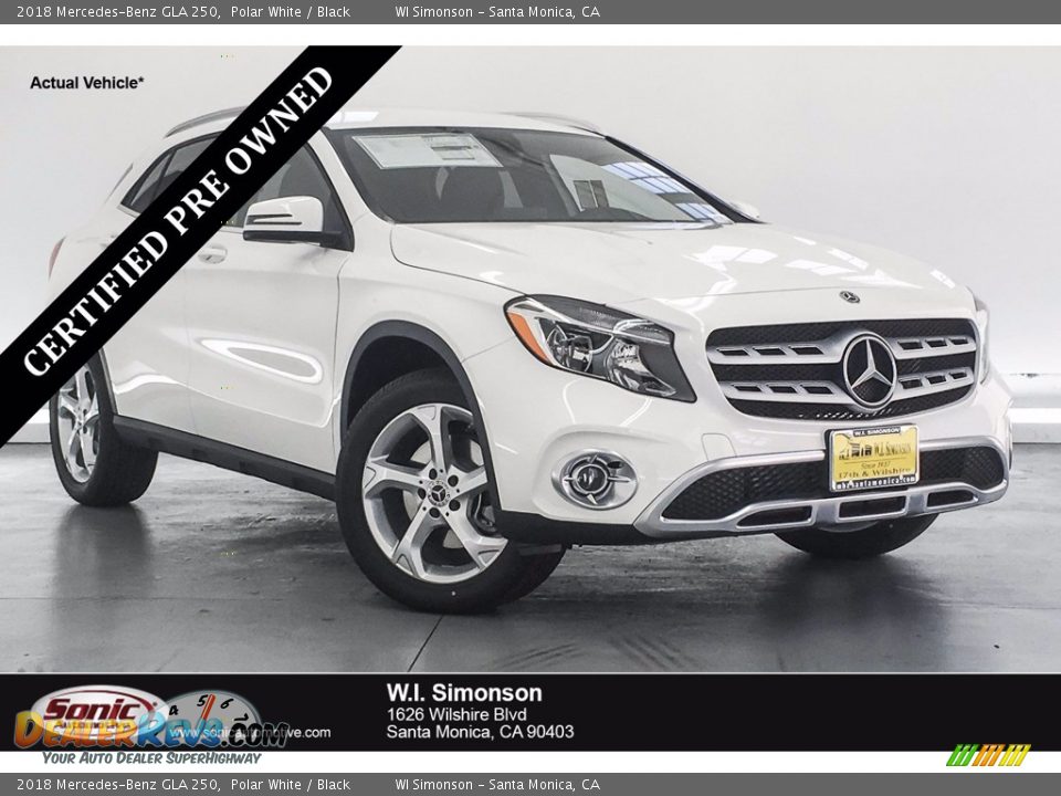 2018 Mercedes-Benz GLA 250 Polar White / Black Photo #1