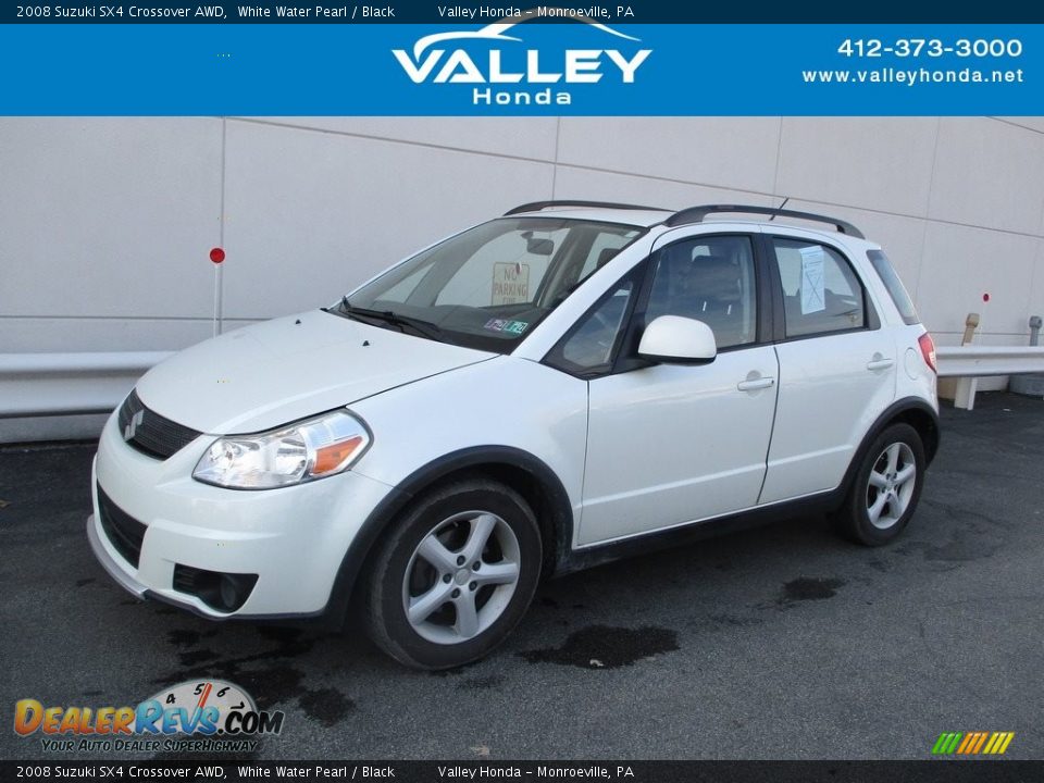 2008 Suzuki SX4 Crossover AWD White Water Pearl / Black Photo #1