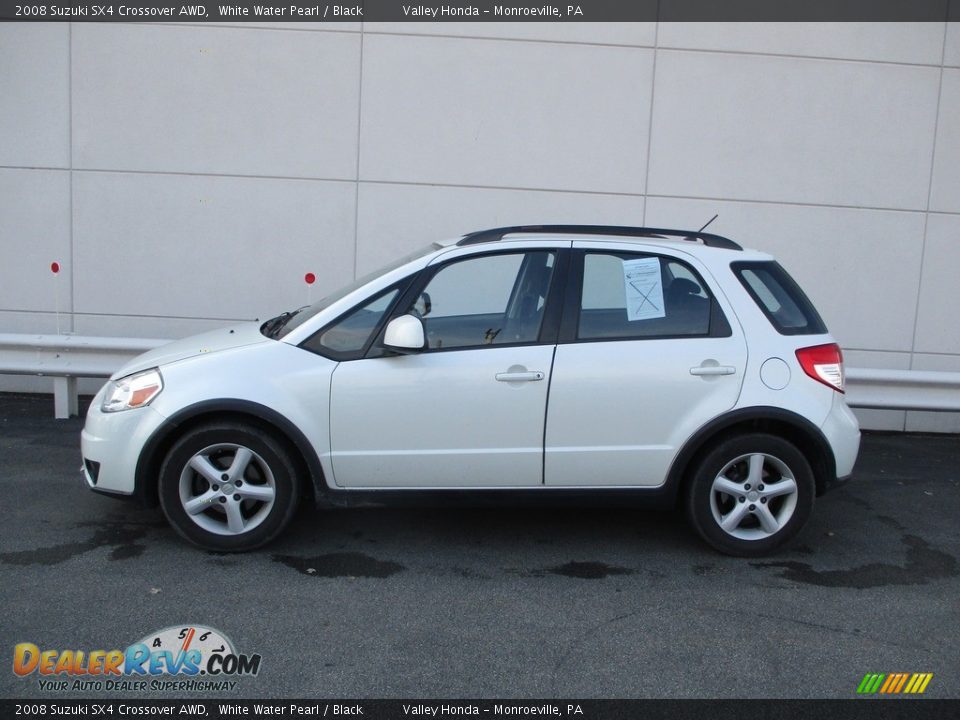 2008 Suzuki SX4 Crossover AWD White Water Pearl / Black Photo #2