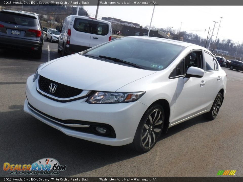 2015 Honda Civic EX-L Sedan White Orchid Pearl / Black Photo #6