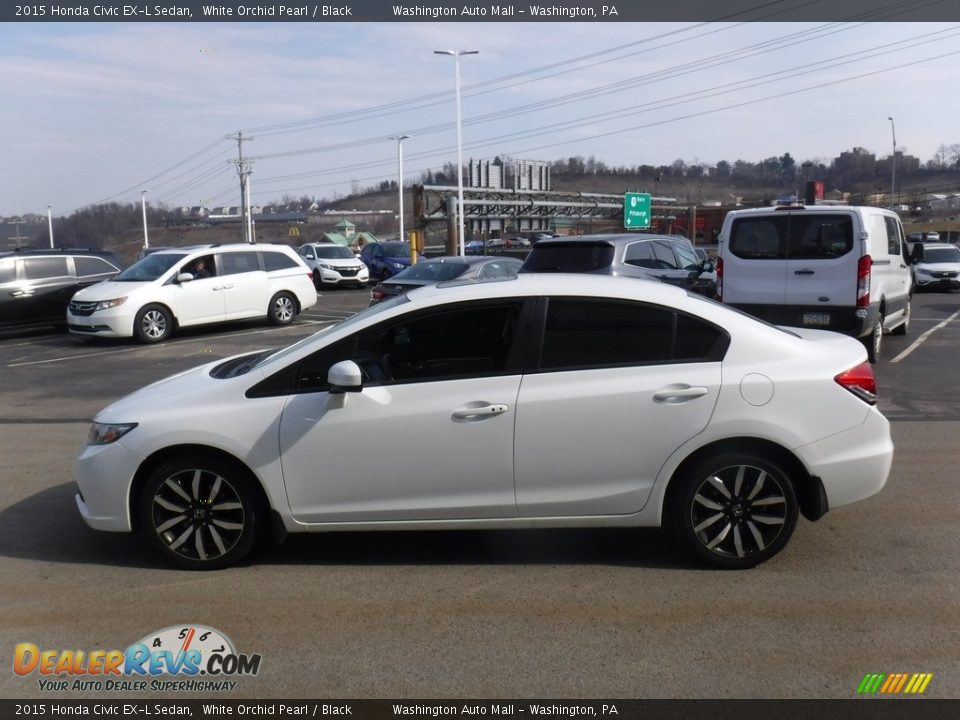 2015 Honda Civic EX-L Sedan White Orchid Pearl / Black Photo #7