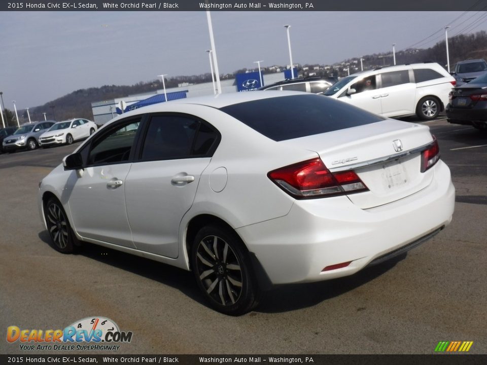 2015 Honda Civic EX-L Sedan White Orchid Pearl / Black Photo #9