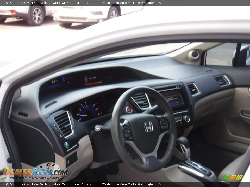 2015 Honda Civic EX-L Sedan White Orchid Pearl / Black Photo #11