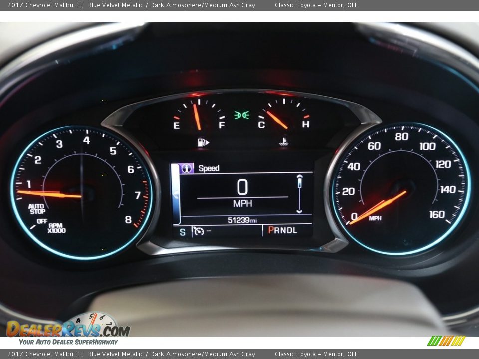 2017 Chevrolet Malibu LT Blue Velvet Metallic / Dark Atmosphere/Medium Ash Gray Photo #8