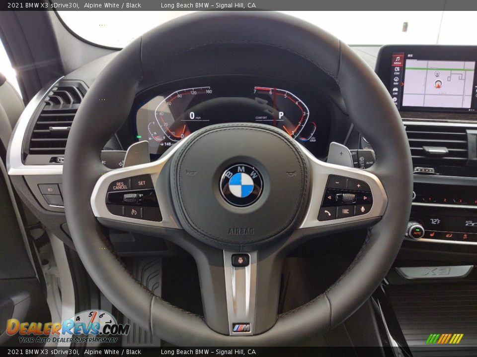 2021 BMW X3 sDrive30i Alpine White / Black Photo #14