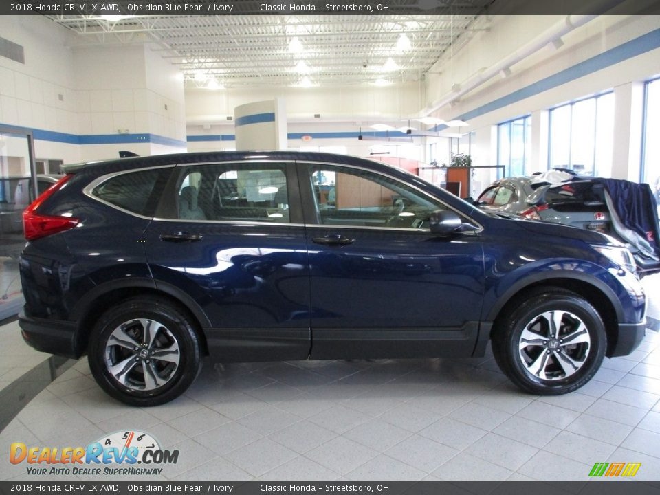 2018 Honda CR-V LX AWD Obsidian Blue Pearl / Ivory Photo #4