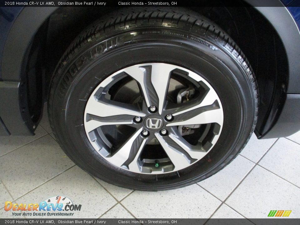 2018 Honda CR-V LX AWD Obsidian Blue Pearl / Ivory Photo #5