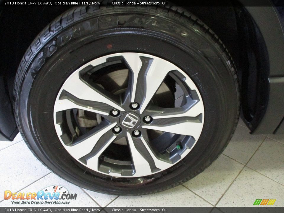 2018 Honda CR-V LX AWD Obsidian Blue Pearl / Ivory Photo #12