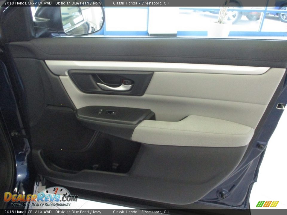 2018 Honda CR-V LX AWD Obsidian Blue Pearl / Ivory Photo #14