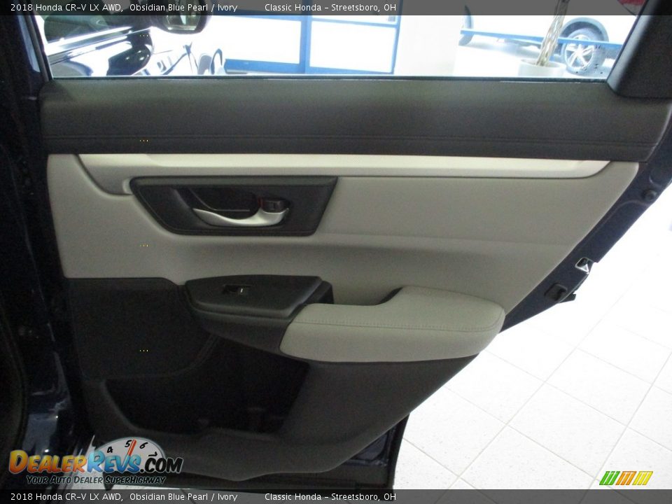 2018 Honda CR-V LX AWD Obsidian Blue Pearl / Ivory Photo #17
