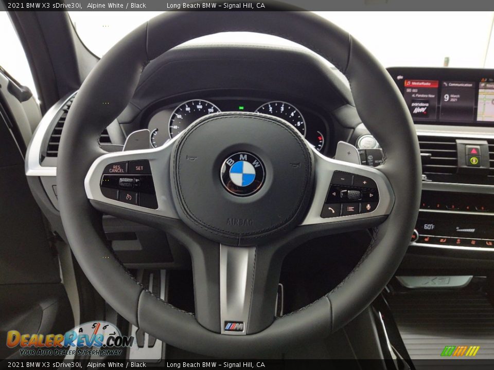 2021 BMW X3 sDrive30i Alpine White / Black Photo #14