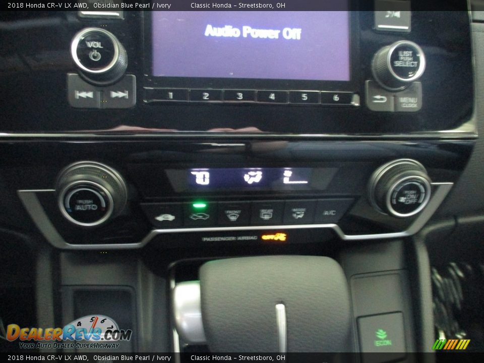 2018 Honda CR-V LX AWD Obsidian Blue Pearl / Ivory Photo #34