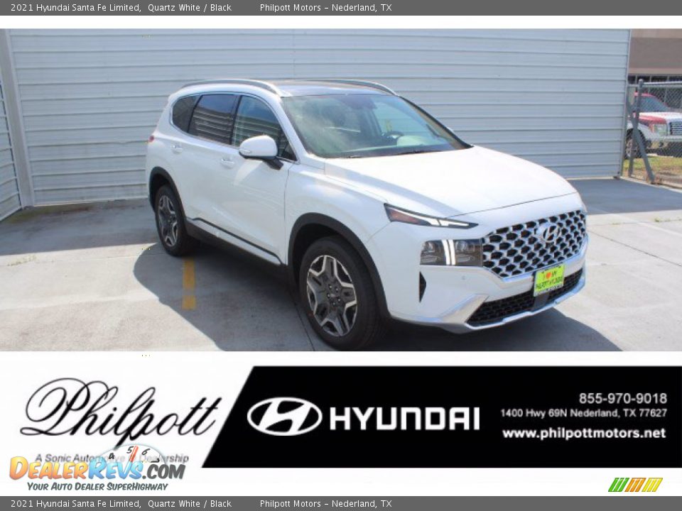 2021 Hyundai Santa Fe Limited Quartz White / Black Photo #1