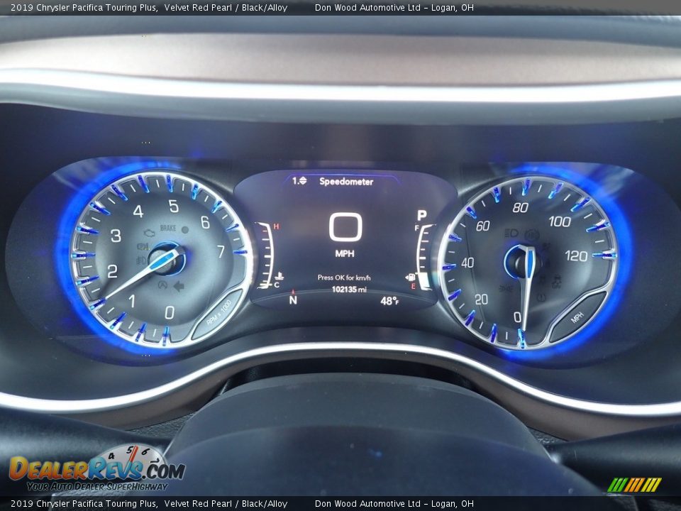 2019 Chrysler Pacifica Touring Plus Velvet Red Pearl / Black/Alloy Photo #24