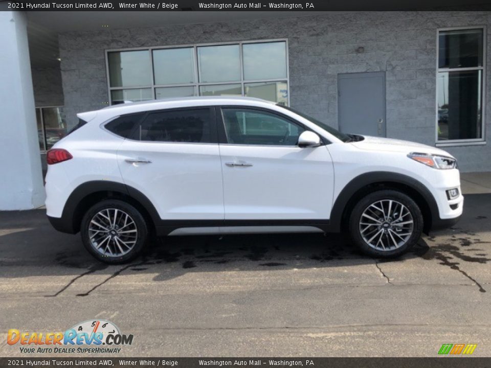 2021 Hyundai Tucson Limited AWD Winter White / Beige Photo #2