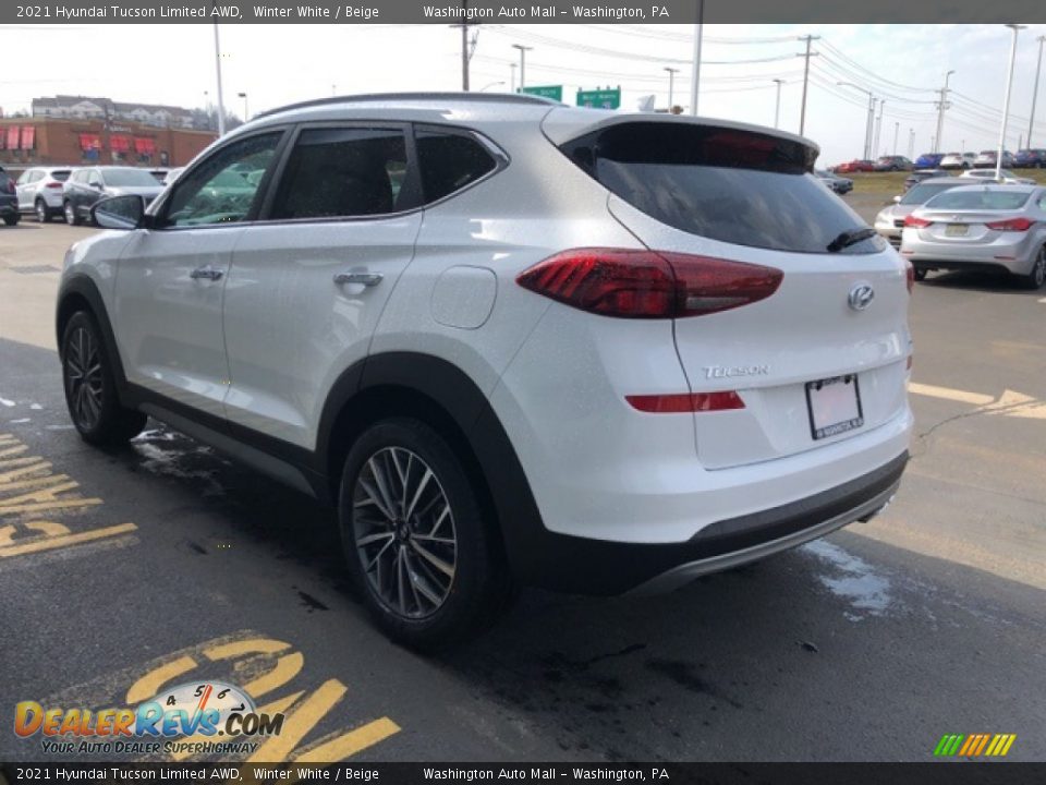 2021 Hyundai Tucson Limited AWD Winter White / Beige Photo #3