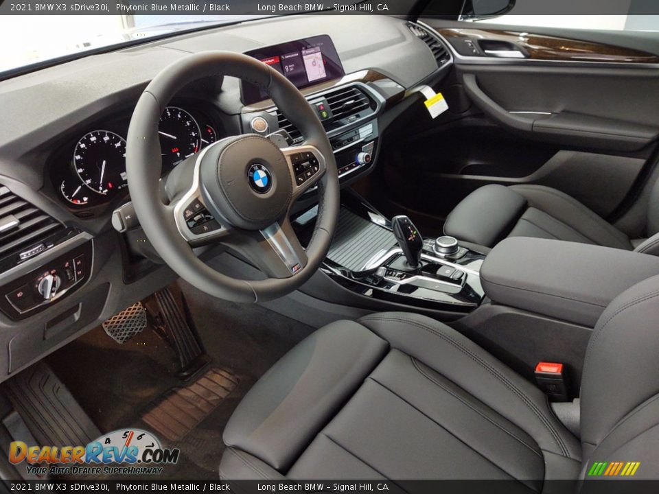 Black Interior - 2021 BMW X3 sDrive30i Photo #12