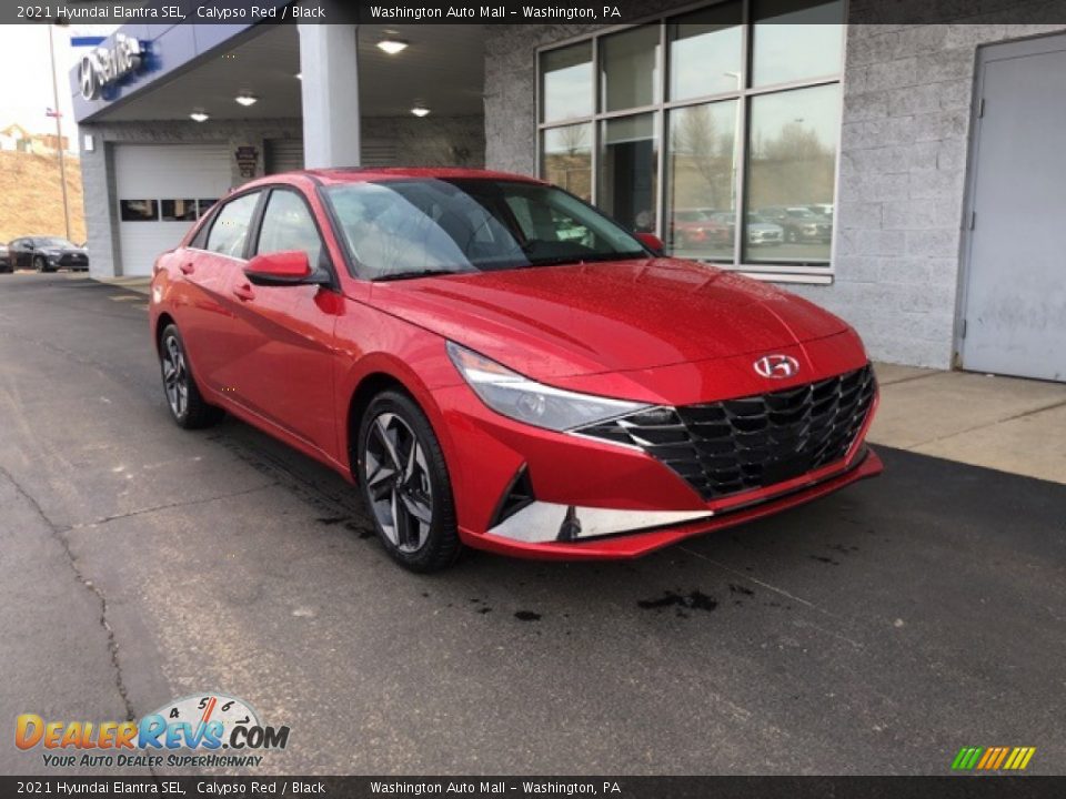 2021 Hyundai Elantra SEL Calypso Red / Black Photo #1