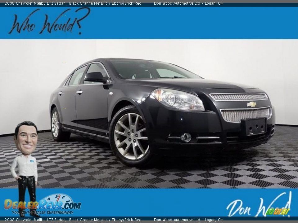 2008 Chevrolet Malibu LTZ Sedan Black Granite Metallic / Ebony/Brick Red Photo #1