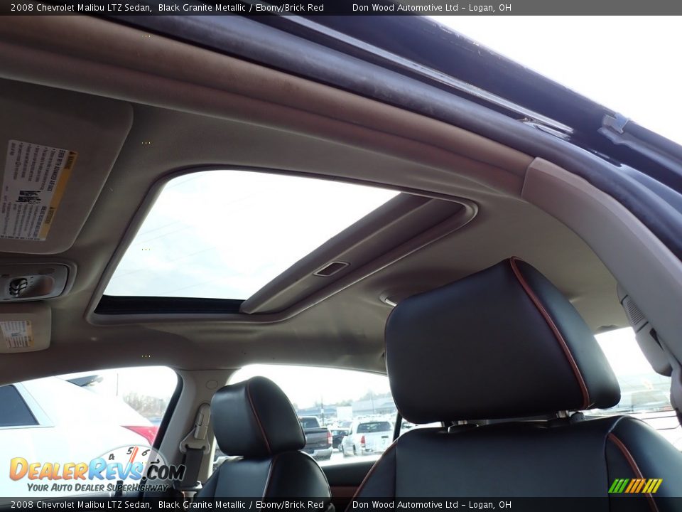2008 Chevrolet Malibu LTZ Sedan Black Granite Metallic / Ebony/Brick Red Photo #2