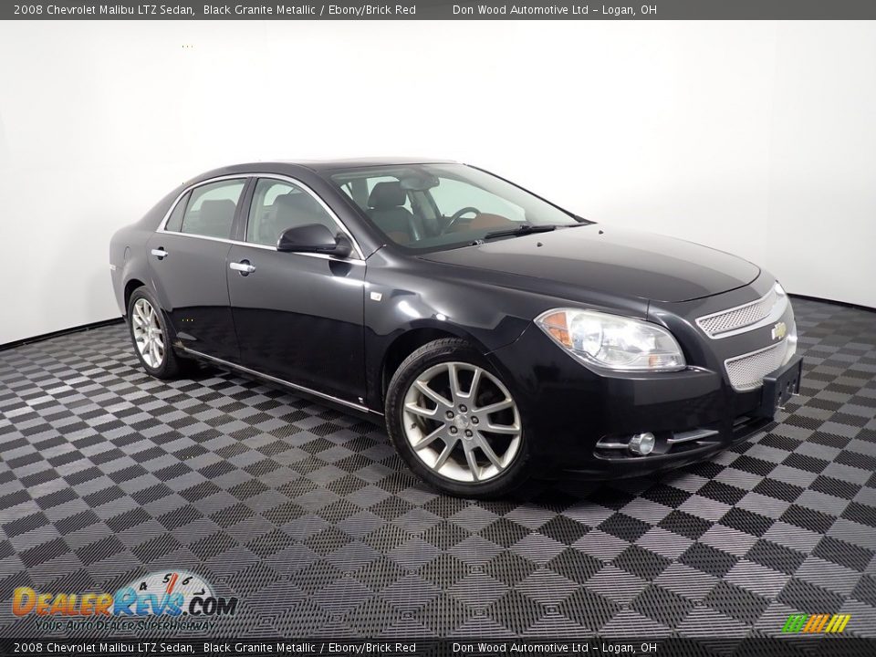 2008 Chevrolet Malibu LTZ Sedan Black Granite Metallic / Ebony/Brick Red Photo #3