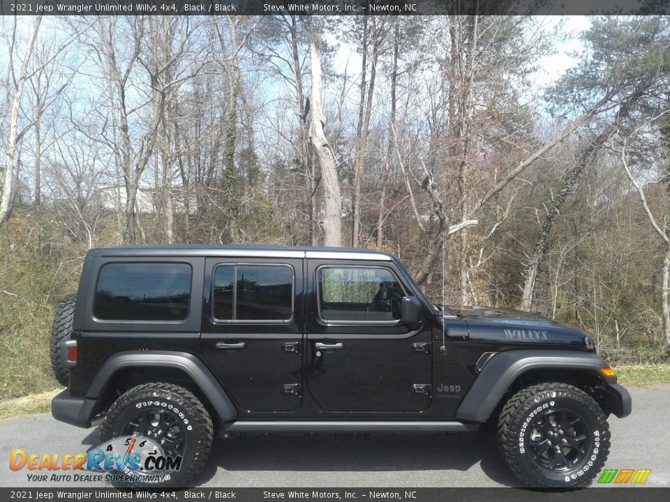Black 2021 Jeep Wrangler Unlimited Willys 4x4 Photo #5