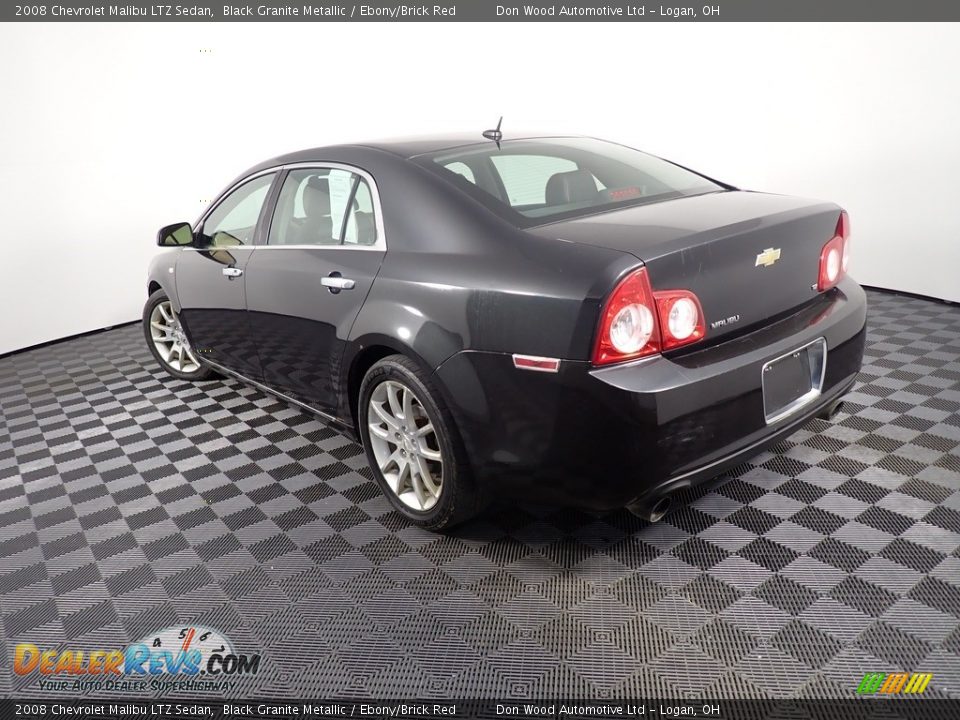 2008 Chevrolet Malibu LTZ Sedan Black Granite Metallic / Ebony/Brick Red Photo #11
