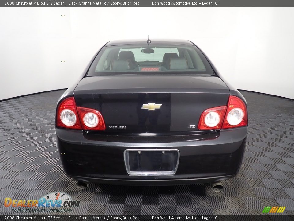 2008 Chevrolet Malibu LTZ Sedan Black Granite Metallic / Ebony/Brick Red Photo #12