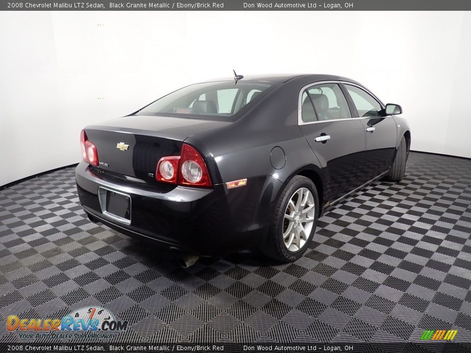 2008 Chevrolet Malibu LTZ Sedan Black Granite Metallic / Ebony/Brick Red Photo #15