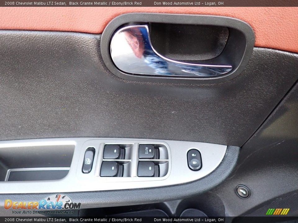 2008 Chevrolet Malibu LTZ Sedan Black Granite Metallic / Ebony/Brick Red Photo #17