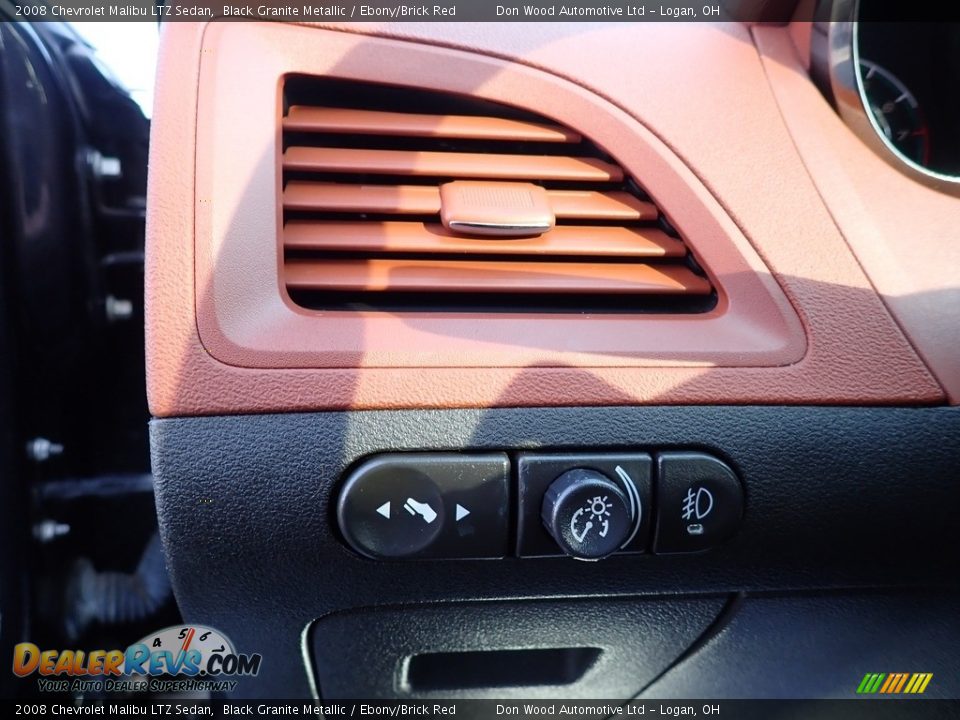 2008 Chevrolet Malibu LTZ Sedan Black Granite Metallic / Ebony/Brick Red Photo #18