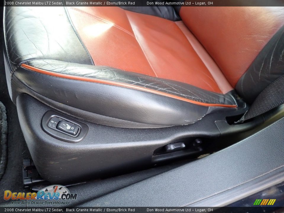 2008 Chevrolet Malibu LTZ Sedan Black Granite Metallic / Ebony/Brick Red Photo #19