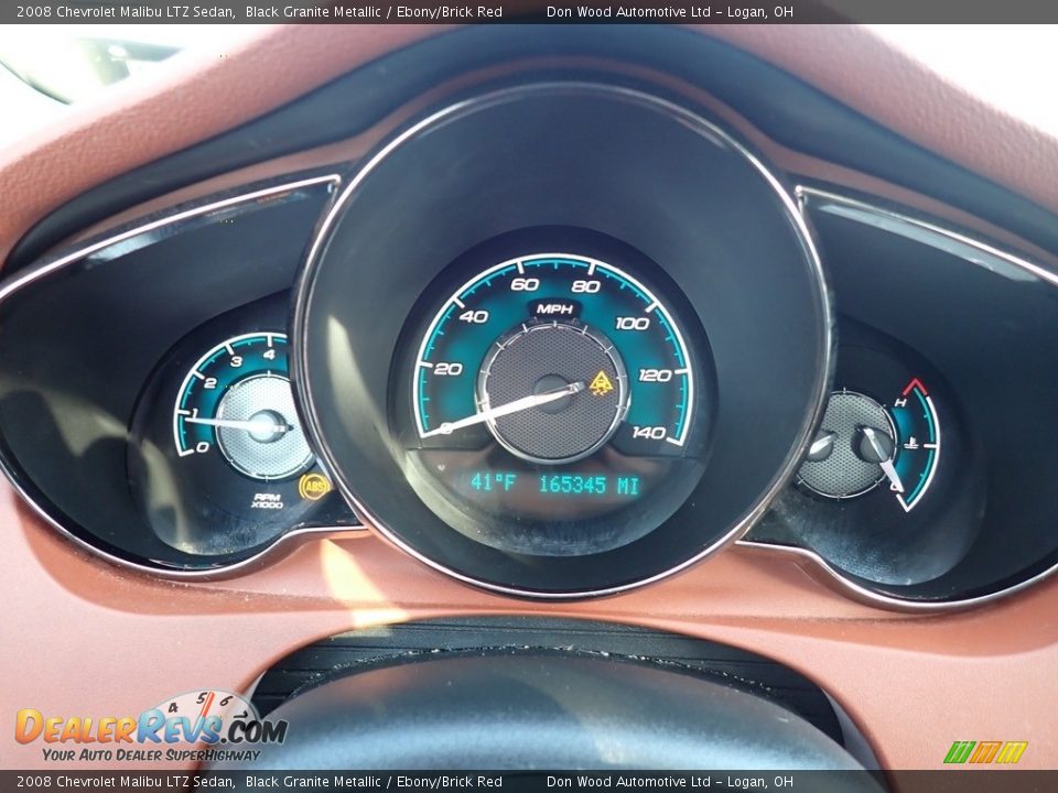 2008 Chevrolet Malibu LTZ Sedan Black Granite Metallic / Ebony/Brick Red Photo #20