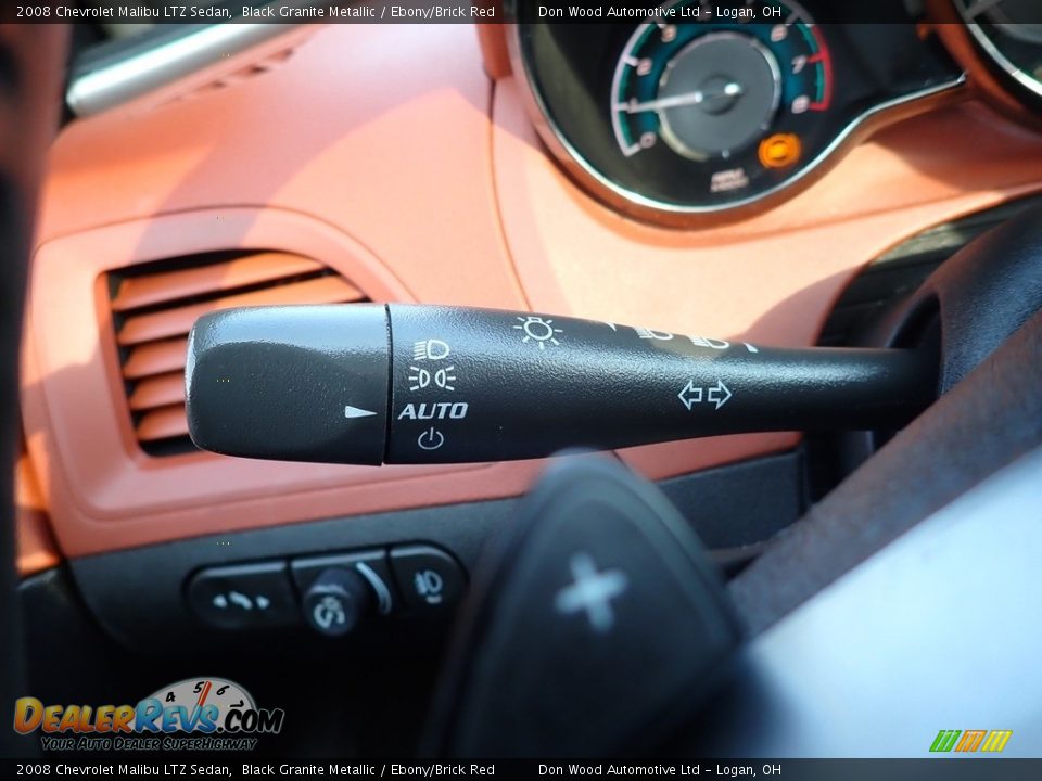 2008 Chevrolet Malibu LTZ Sedan Black Granite Metallic / Ebony/Brick Red Photo #22