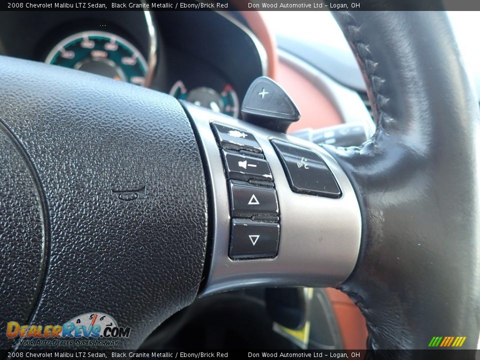2008 Chevrolet Malibu LTZ Sedan Black Granite Metallic / Ebony/Brick Red Photo #24