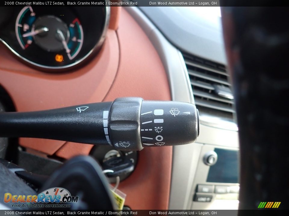 2008 Chevrolet Malibu LTZ Sedan Black Granite Metallic / Ebony/Brick Red Photo #25
