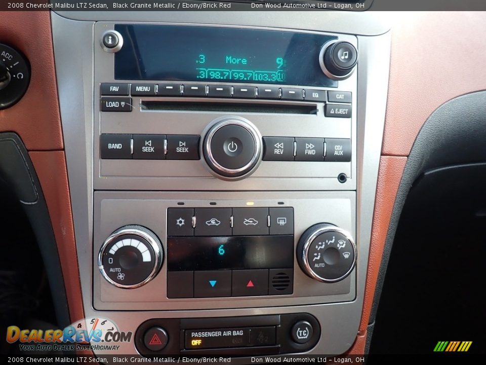 2008 Chevrolet Malibu LTZ Sedan Black Granite Metallic / Ebony/Brick Red Photo #26