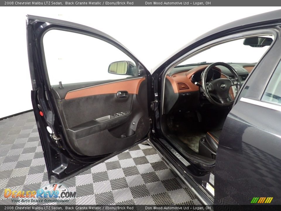 2008 Chevrolet Malibu LTZ Sedan Black Granite Metallic / Ebony/Brick Red Photo #28