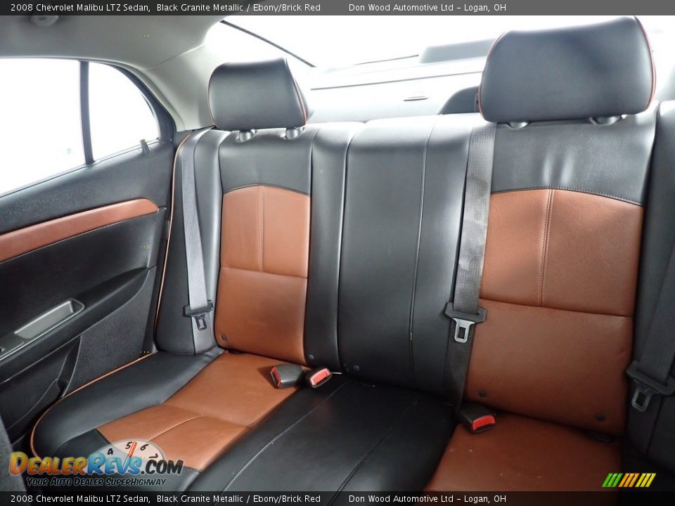 2008 Chevrolet Malibu LTZ Sedan Black Granite Metallic / Ebony/Brick Red Photo #30